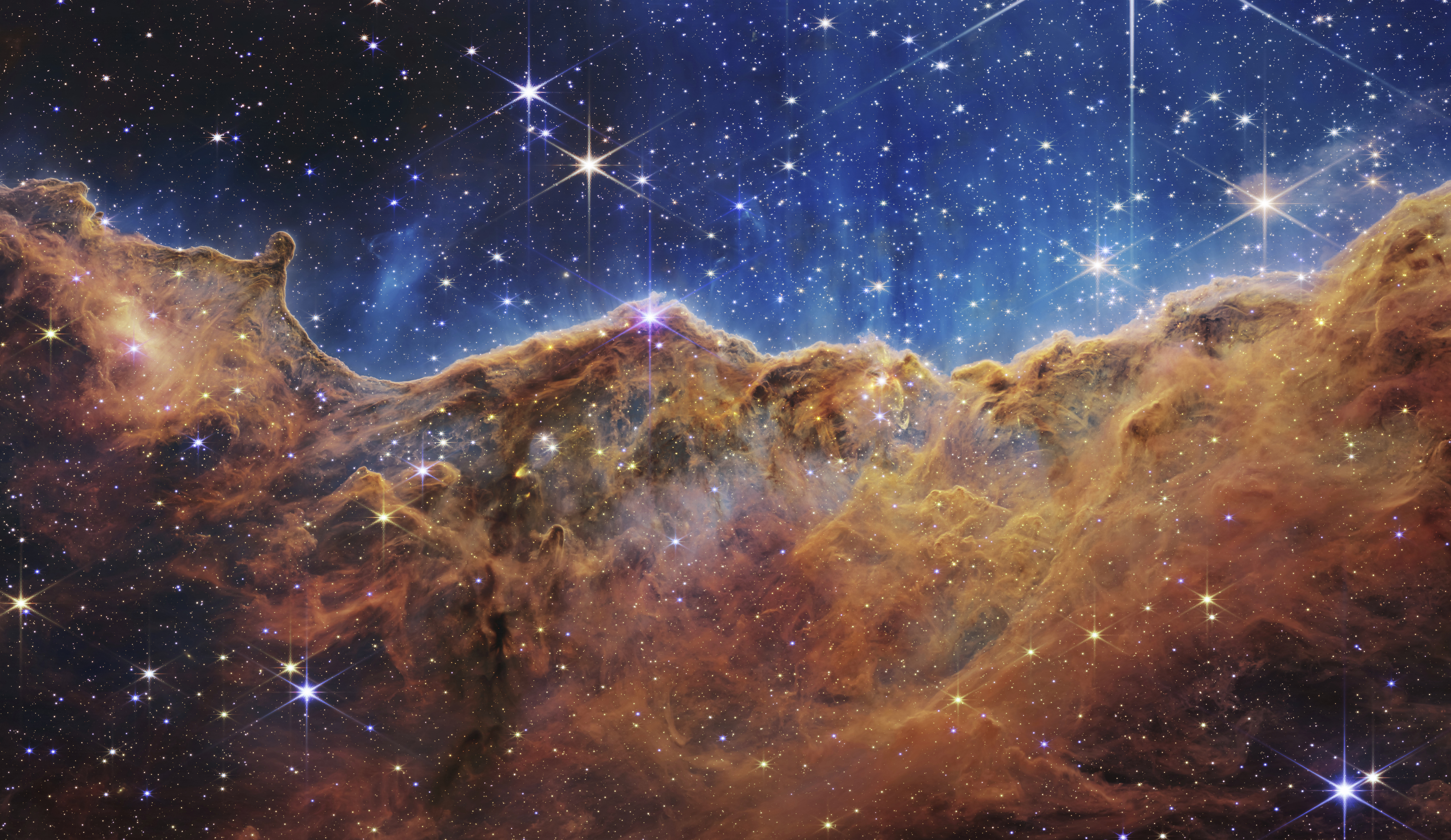 La nébuleuse de la Carène photographiée par le télescope spatiale James Webb.