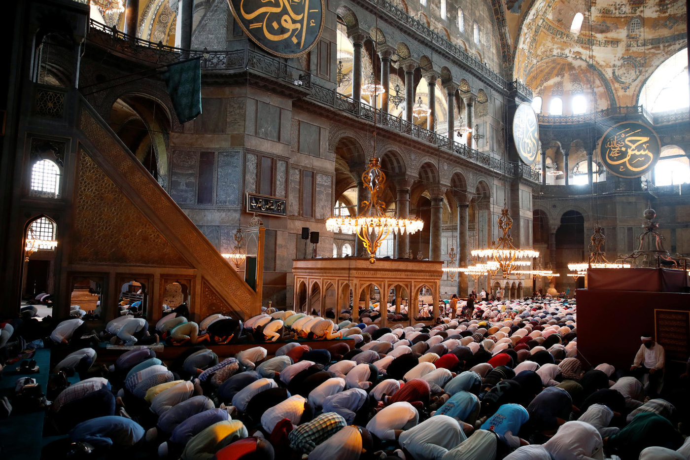 premiere priere a sainte sophie la musulmane le temps