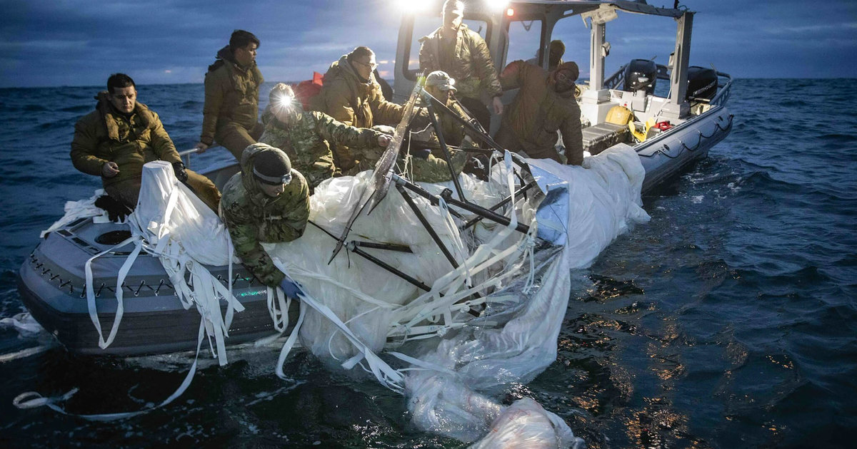 The last remnants of the Chinese balloon collected on the American coast